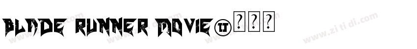 Blade Runner Movie字体转换